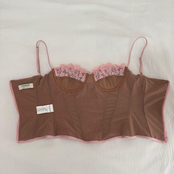 (SOLD) House of CB "Mila" Rose Pink Lace Corset Top in Size XS - Picture 7 of 8